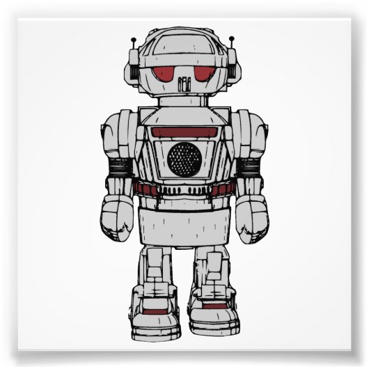 原子最高の力玩具ロボットからの願い フォトプリント            (正面)