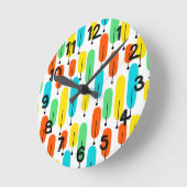 原子木 ラウンド壁時計 (傾斜)