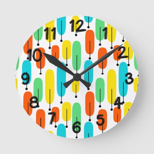 原子木 ラウンド壁時計 (正面)