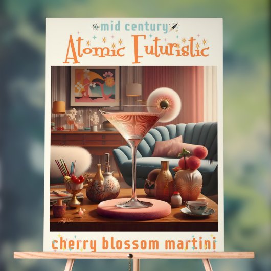 原子未来的さくらんぼブロッサムマルティーニ アクリルサイン (ニュートラル)