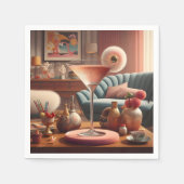 原子未来的さくらんぼブロッサムマルティーニ スタンダードカクテルナプキン (正面)