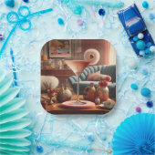 原子未来的さくらんぼブロッサムマルティーニ ペーパープレート (パーティー)