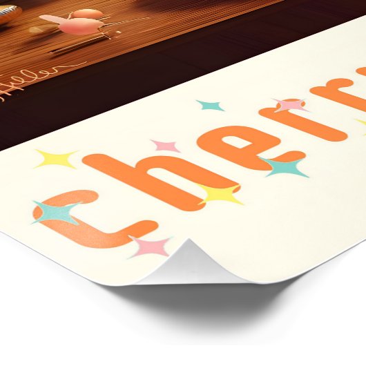 原子未来的さくらんぼブロッサムマルティーニ ポスター (コーナー)