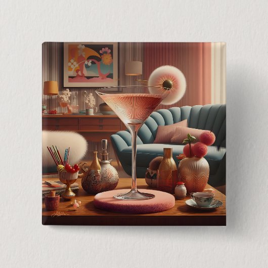 原子未来的さくらんぼブロッサムマルティーニ 缶バッジ (正面)