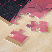 原子未来的な宇宙ブラックキャットユニバース ジグソーパズル (側面)