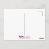 原子未来的な黒猫の月と文字 ポストカード (裏面)