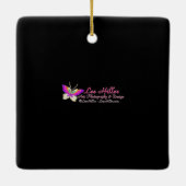 原子未来的な黒猫の月 セラミックオーナメント (裏面)