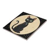 原子未来的な黒猫の月 タイル (側面)