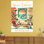 原子未来的フロリダ宇宙エイジファミリールーム キャンバスプリント (インサイチュ (リビング))