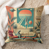 原子未来的フロリダ宇宙エイジファミリールーム クッション (ブランケット)