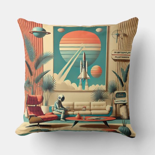 原子未来的フロリダ宇宙エイジファミリールーム クッション (正面)