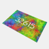 [原子染め]レインボサイケデリックーウェルカム ドアマット (アングル)