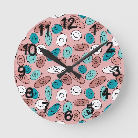 原子楕円 ラウンド壁時計 (正面)