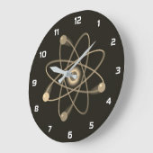 原子構造ヴィンテージ学 ラージ壁時計 (傾斜)