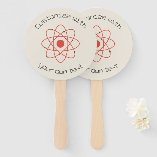原子構造科学カスタム文字 ハンドファン (正面&裏面)