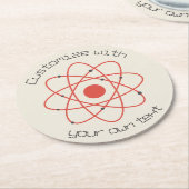 原子構造科学カスタム文字 ラウンドペーパーコースター (アングル)