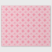 原子点レトロミッドセンチュリーモダンパターン(ピンク) ラッピングペーパー (フラット)
