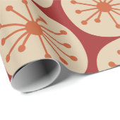 原子点レトロミッドセンチュリーモダンパターン ラッピングペーパー (ロールコーナー)