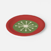 原子点レトロ中世紀半ミニマルば50年代クリスマス ペーパープレート (アングル)