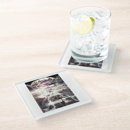 原子爆弾ガラス澄んコースター ガラスコースター (アングル)