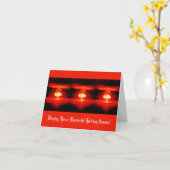 原子爆弾マッシュ風変わりルームクラウドクリスマスホリデー カード (黄色い花)