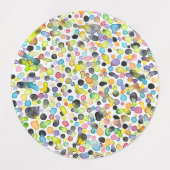 原子状ガムドロップ防水ラベル ラベル (デザイン1)