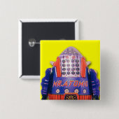 原子玩具ロボットスクエアボタン 缶バッジ (正面&裏面)