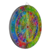 [原子絞り染めの]虹はピースサインの記号を着色します ダーツボード (正面左)