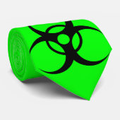 原子緑の生物危険のタイ ネクタイ (ロール)