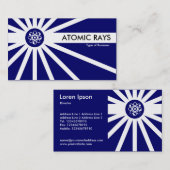 原子線 – 濃い青 名刺 (正面/裏面)