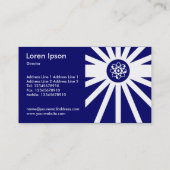 原子線 – 濃い青 名刺 (裏面)