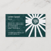 原子線 – 緑の地球テクスチャ 名刺 (裏面)