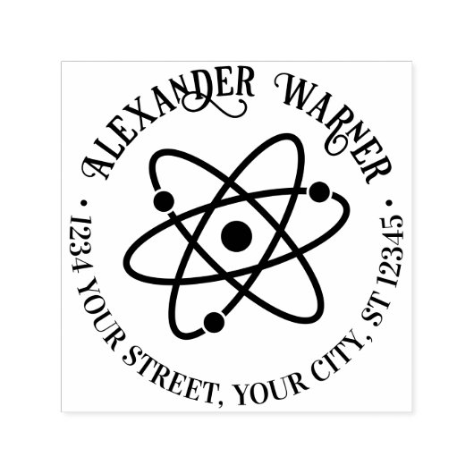 原子記号 #2 名前 返信アドレス セルフインキングスタンプ (デザイン)