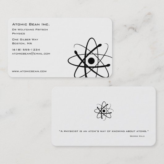 原子豆|の科学者 名刺 (正面/裏面)