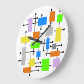 原子長方形 ラージ壁時計 (傾斜)