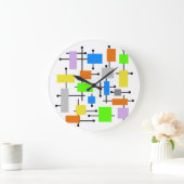 原子長方形 ラージ壁時計 (ホーム)