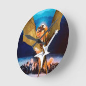 原子龍 ラウンド壁時計 (傾斜)