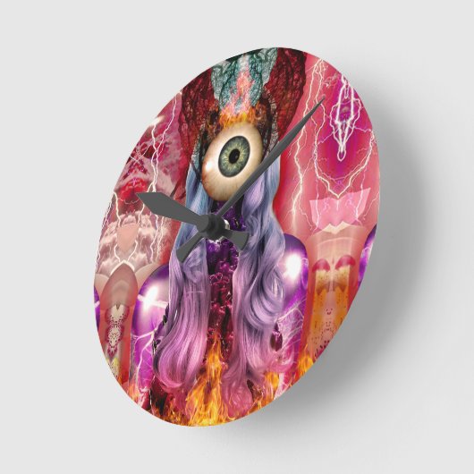 原子 ラウンド壁時計 (傾斜)