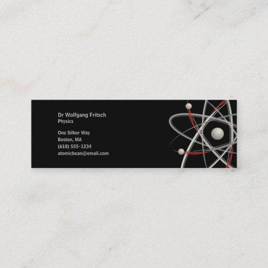 原子-科学者の名刺 スキニー名刺 (正面)
