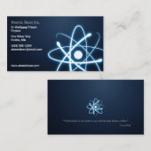 原子-科学者の青い名刺 名刺 (正面/裏面)