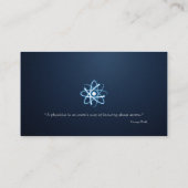 原子-科学者の青い名刺 名刺 (裏面)