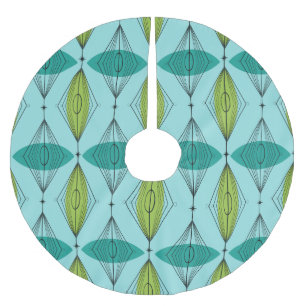 原子Ogeeおよびスターバストのクリスマスツリーのスカート ブラッシュドポリエステルツリースカート