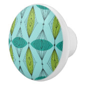 原子Ogeeおよびスターバストパターン陶磁器のノブ セラミックノブ (右)