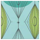 原子Ogee及びスターバストの綿織物 ファブリック (クローズアップ)