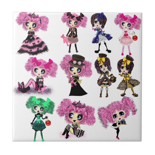 原宿ガールズ – ロリータファッション タイル (正面)