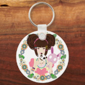 原宿ガール百合子縁ど- キーホルダー (正面)