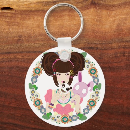 原宿ガール百合子縁ど- キーホルダー (正面)
