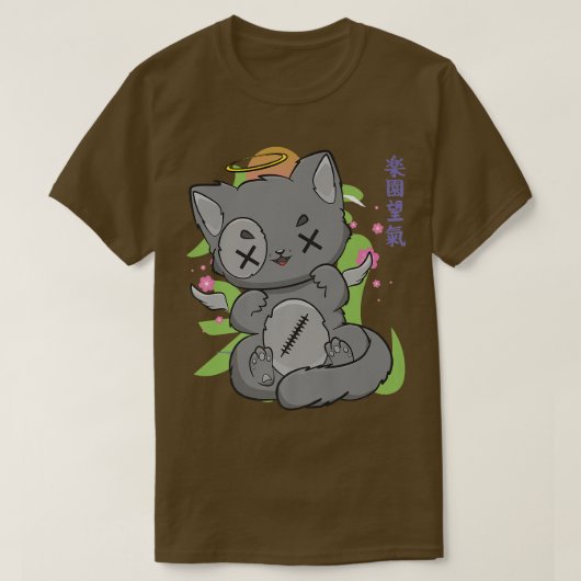 原宿キャットアニメネコパステルゴシックアンジェルコア佐久 Tシャツ (デザイン正面)