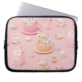 原宿スタイル:Natasha Usによるカップの子猫 ラップトップスリーブ