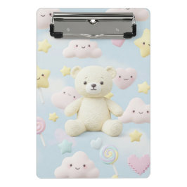 原宿スタイル:Natasha Usによる雲と星 ミニクリップボード